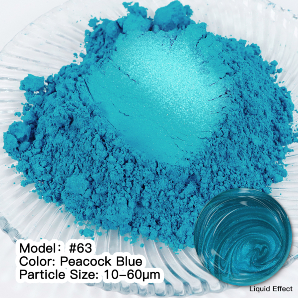 Pigment Mika PEACOCK BLUE #63 Pigmenți MICA pudră Art, Home & Decor