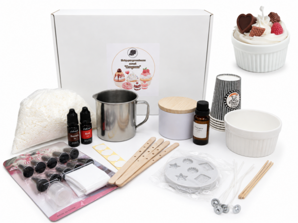 Set pentru fabricarea lumânărilor „Prăjitură” Materiale pentru lumânări Art, Home & Decor