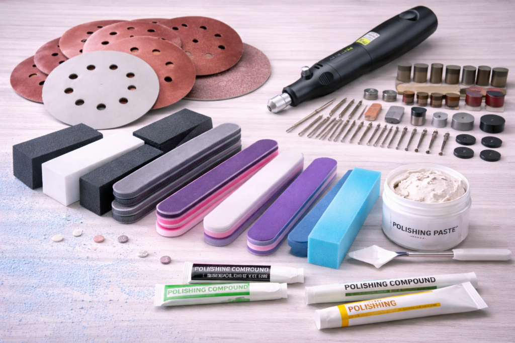 Шкурка и полиращи материали при работа с епоксидна смола