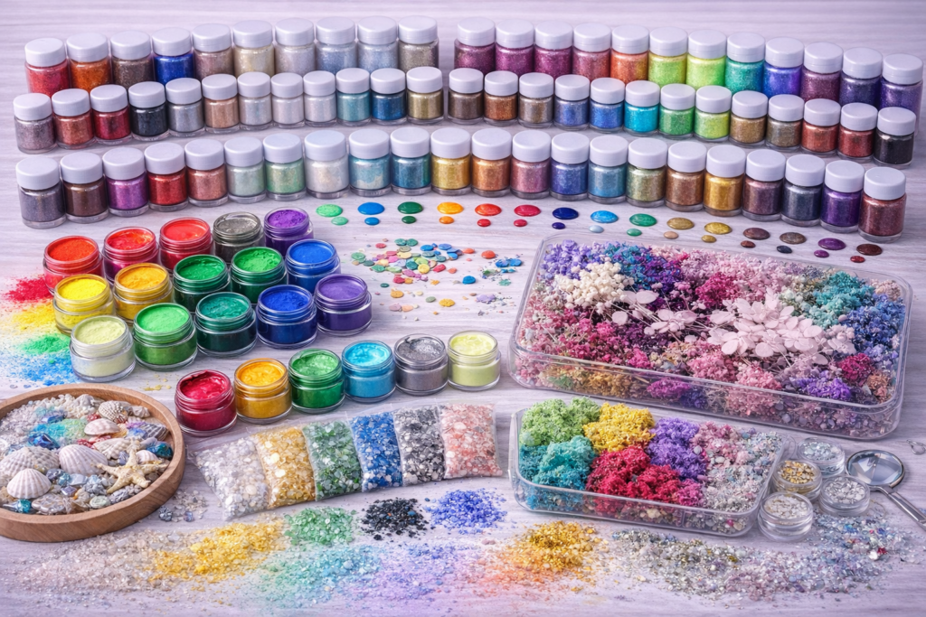 Оцветители, пигменти, декорации