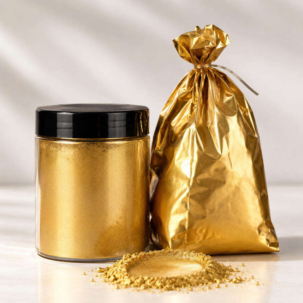 Металическа пудра оцветител за арт проекти RICH GOLD #MJ-6030 Прахообразни МИКА пигменти Art, Home & Decor