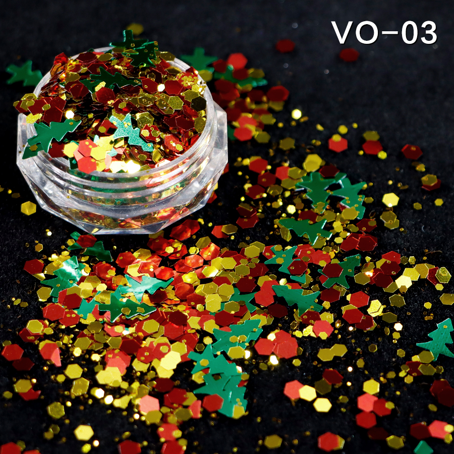 Брокат за декорация коледен микс – VO-03 Брокат и мини декорации Art, Home & Decor