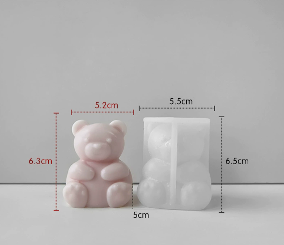 Силиконов молд/калъп Седнало Мече 3D – №260738 Молдове /Калъпи за Епоксидна смола Art, Home & Decor
