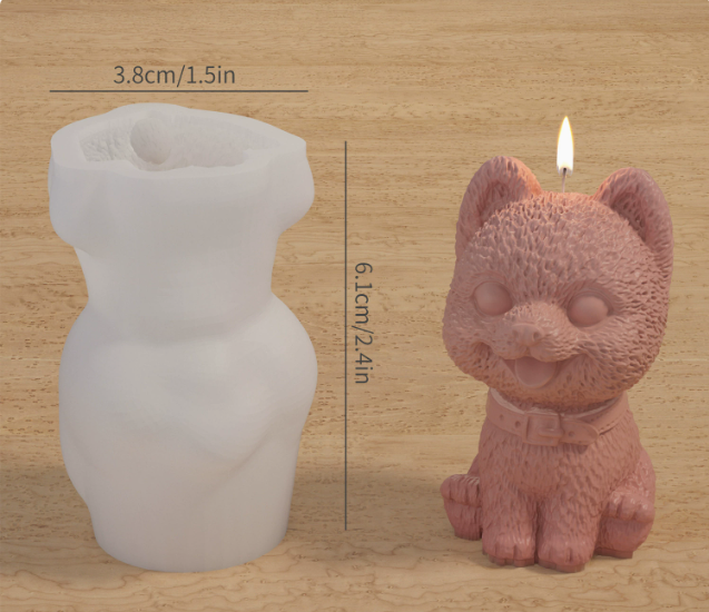 Силиконов молд/калъп усмихнато Кученце 3D – №260745 Молдове /Калъпи за Епоксидна смола Art, Home & Decor 13 Силиконов молд/калъп усмихнато Кученце 3D - №260745 - Image 2