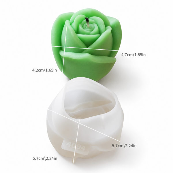 Силиконов молд Разцъфваща Роза 2 – 3D №260778 Молдове /Калъпи за Свещи Art, Home & Decor