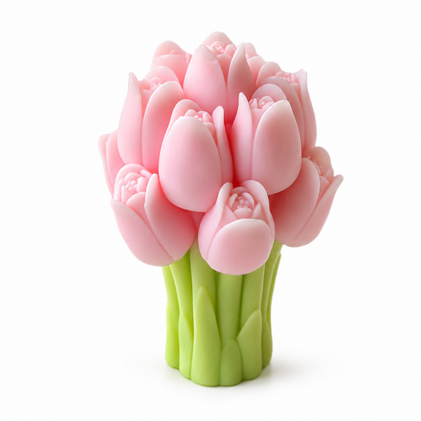 Silicone mold Bouquet Tulips 3D - type 2 №2607111