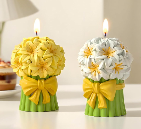 Силиконов молд Букет Лилии 3D №2607134 Молдове /Калъпи за Свещи Art, Home & Decor 14 Силиконов молд Букет Лилии 3D №2607134 - Image 3