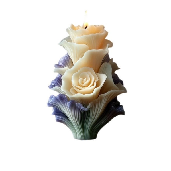 Силиконов молд висок Букет Рози 3D №2607138 Молдове /Калъпи за Свещи Art, Home & Decor