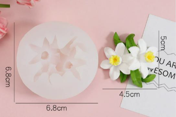 Силиконов молд Нарциси с листа 3D №2607114 Молдове /Калъпи за Свещи Art, Home & Decor 13 Силиконов молд Нарциси с листа 3D №2607114 - Image 2