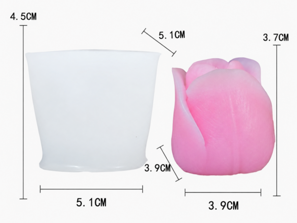 Silicone mold Pink Bud 2 - 3D №260776