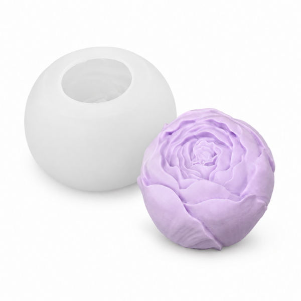Силиконов молд Божур топче 3D №260795