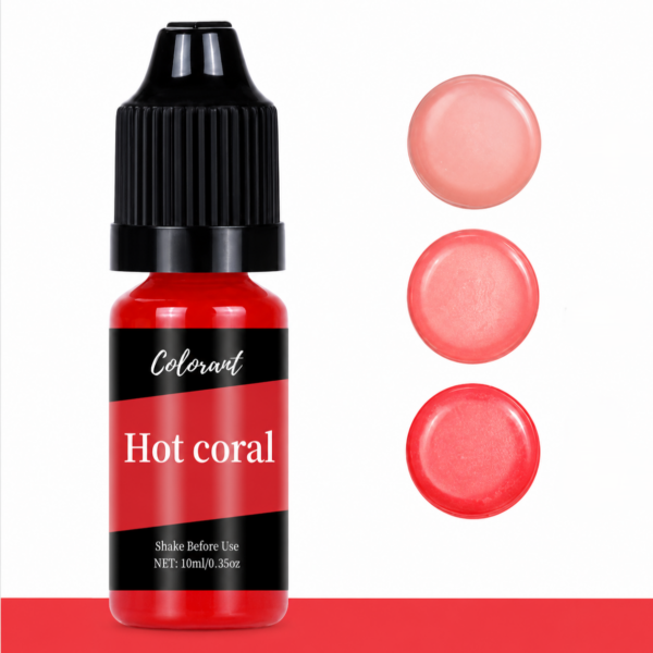 Течен оцветител за восък – Hot Coral / Корал 10 мл Оцветители за свещи Art, Home & Decor