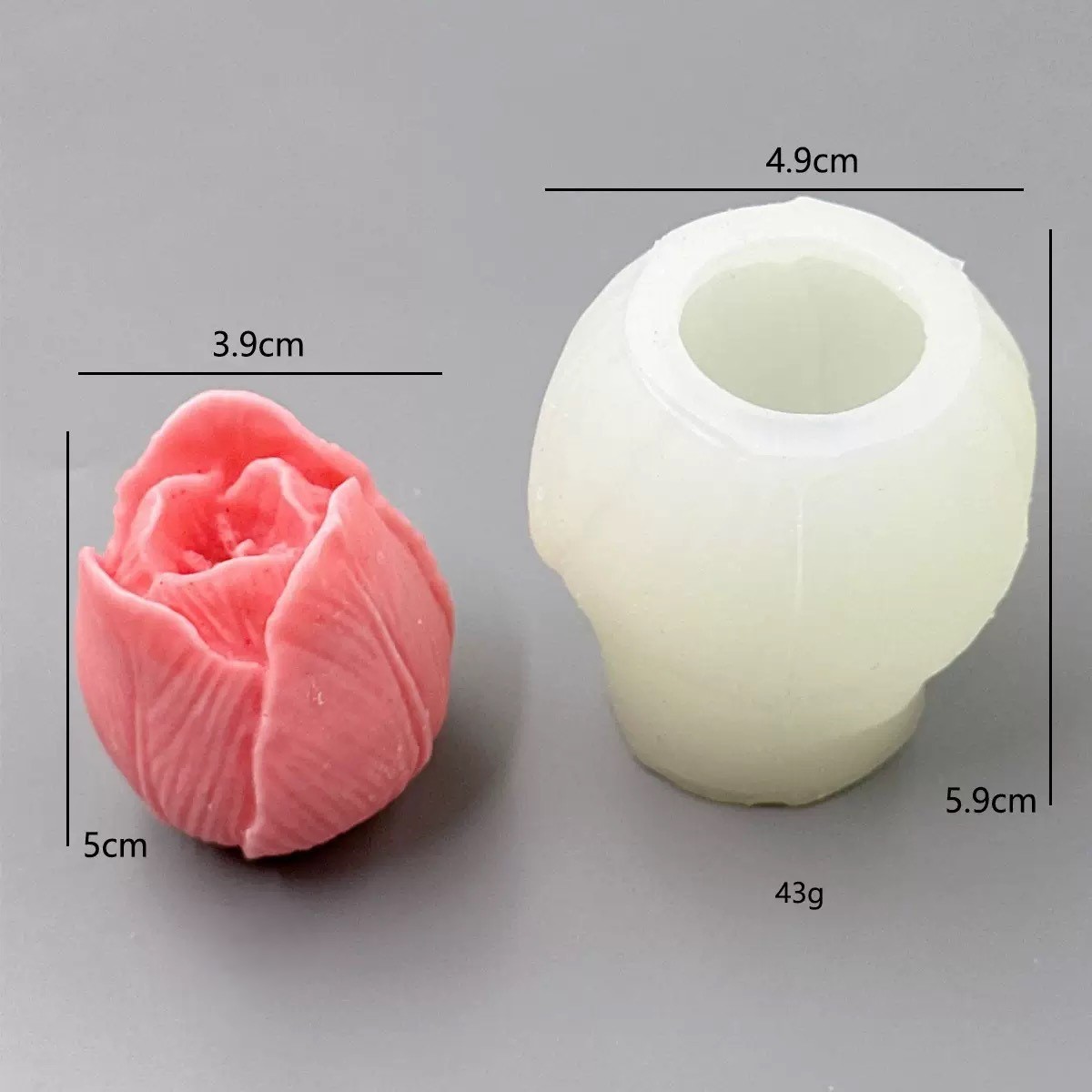 Силиконов молд Лале 3D – вид 3 №2607109 Молдове /Калъпи за Свещи Art, Home & Decor 13 Силиконов молд Лале 3D - вид 3 №2607109 - Image 2