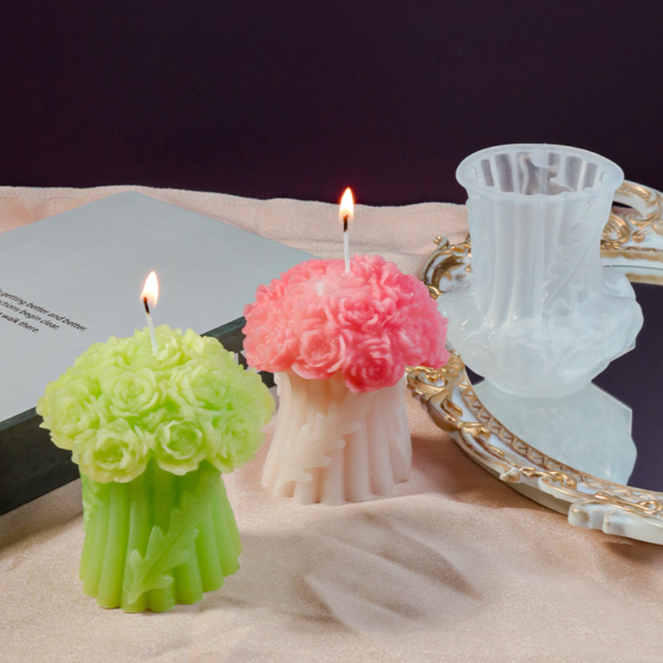 Силиконов молд Букет Рози 3D №2607133 Молдове /Калъпи за Свещи Art, Home & Decor