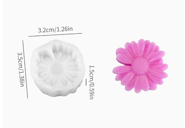 Силиконов молд Мини Маргаритка 3D №2607120 Молдове /Калъпи за Свещи Art, Home & Decor 14 Силиконов молд Мини Маргаритка 3D №2607120 - Image 3