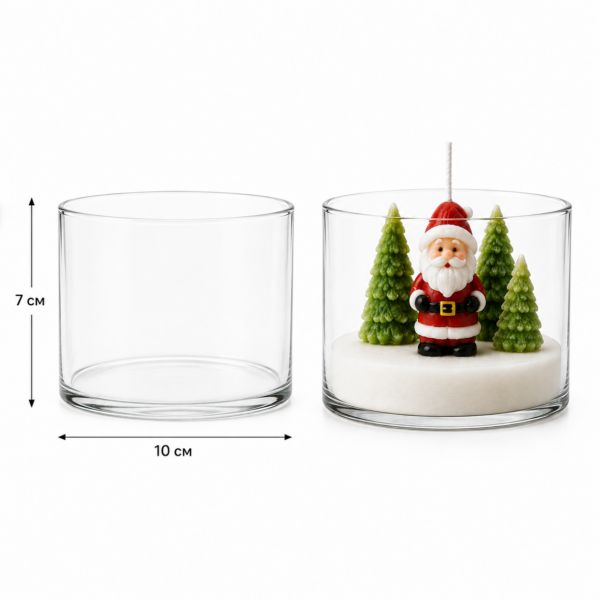 Thin-walled glass candle container – 7 x 10 cm 385ml Candle accessories Art, Home & Decor