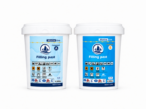 Двукомпонентна епоксидна шпакловка-FILING PASTE-1кг